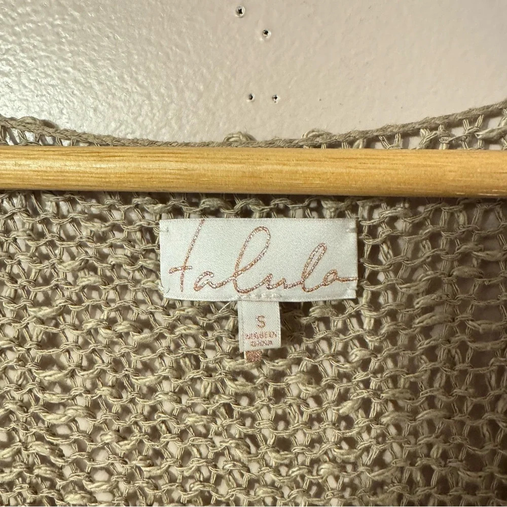 Aritzia Talula Asymmetrical Open Knit Sweater Women Size S - Picture 3 of 10